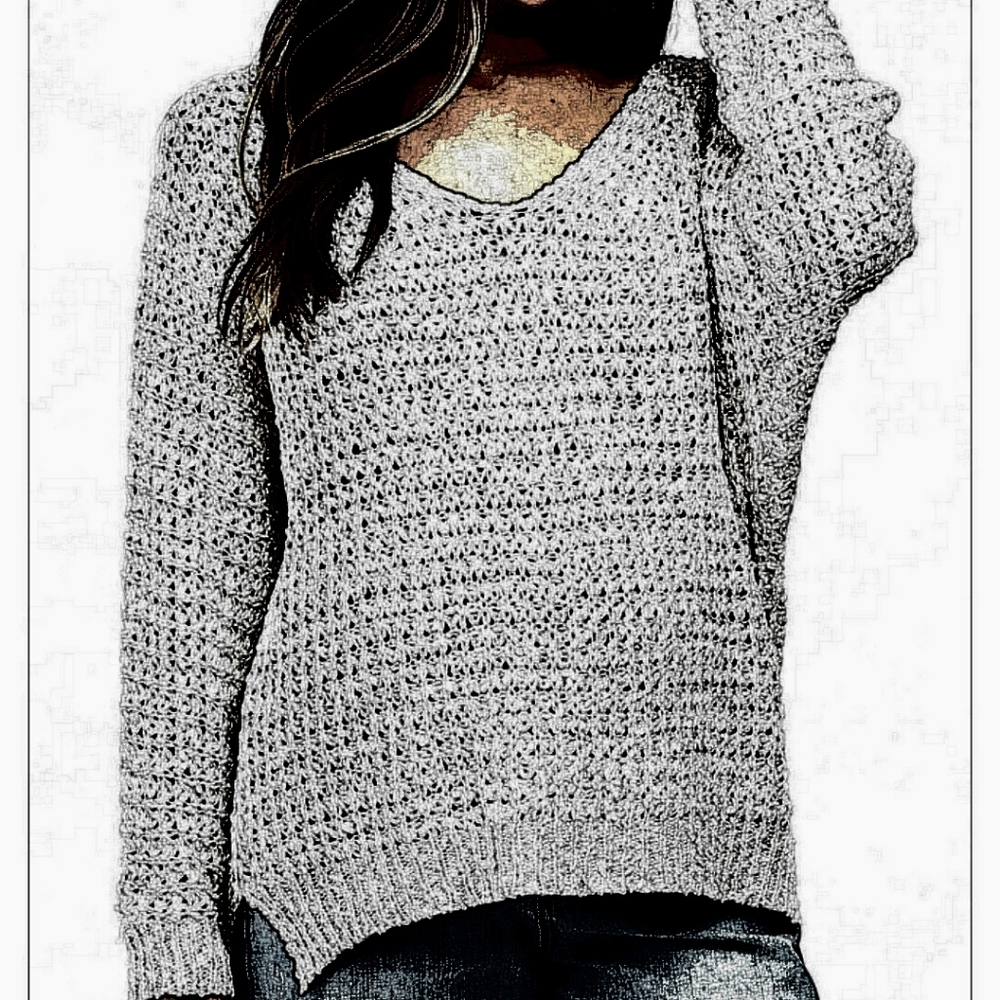 Pink Blush Maternity V-Neck Side Slit Thick Knit Sweater with Bell Sleeve Size L